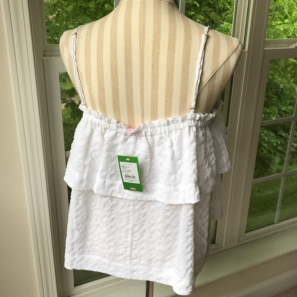 Lilly Pulitzer Mays spaghetti strap flounce top - Picture 7 of 8